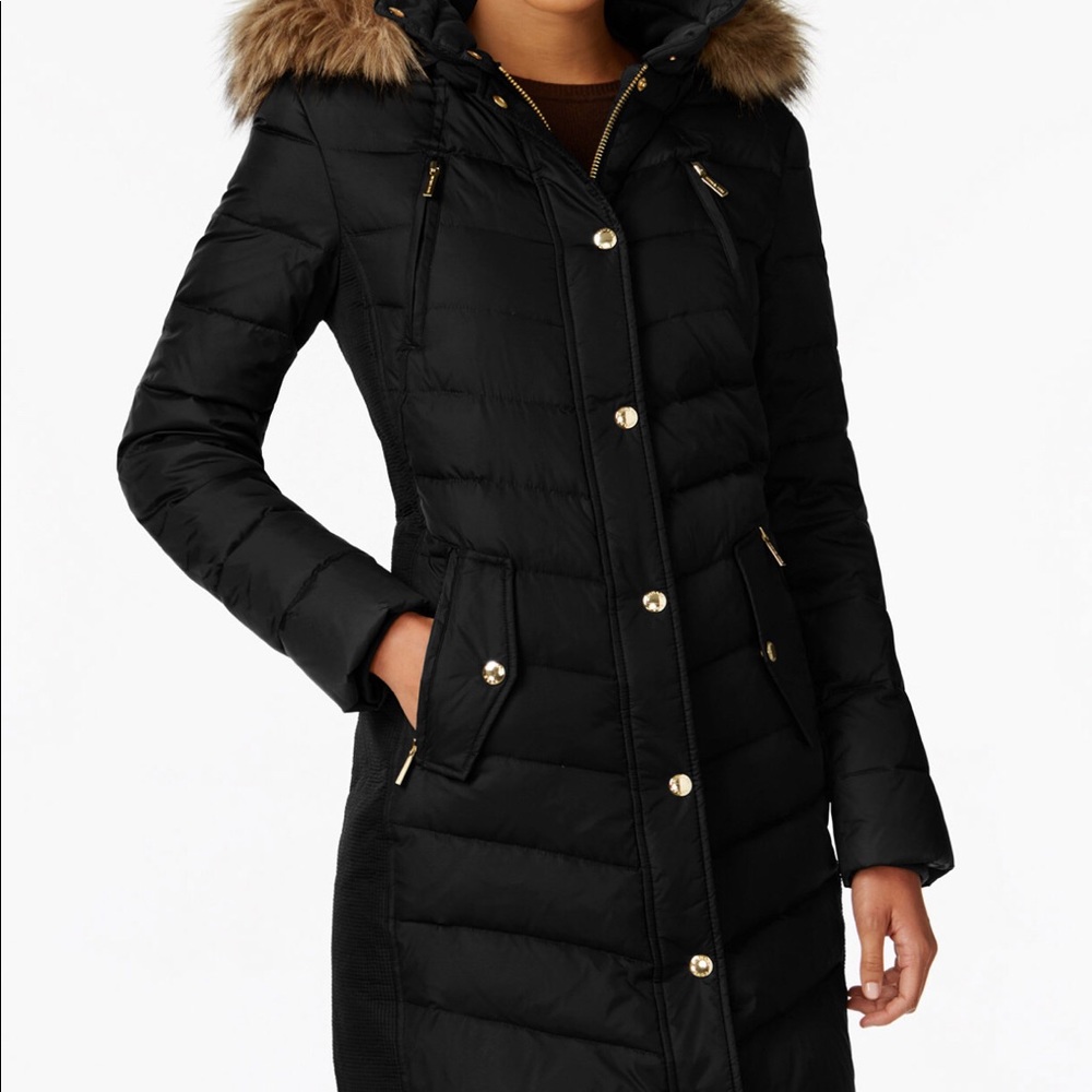 MICHAEL KORS FAUX FUR HOOD DOWN WINTER COAT